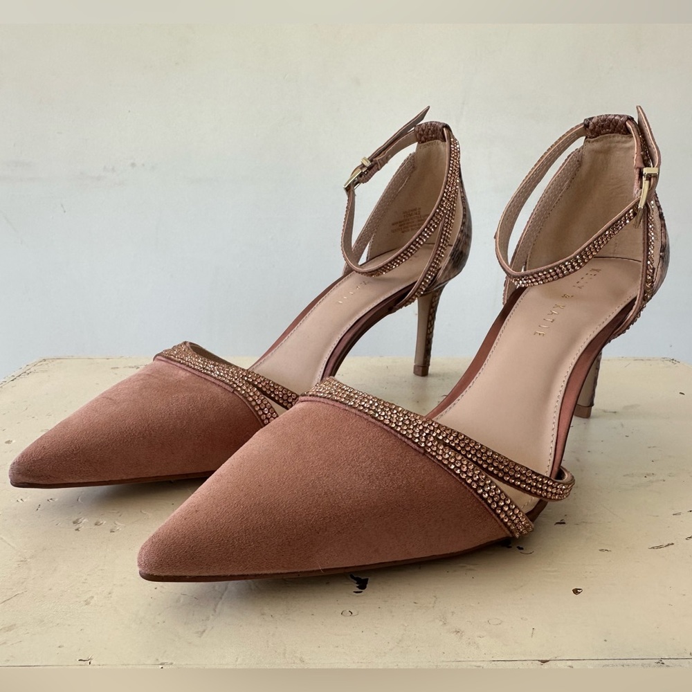 Kelly & Katie Zadie Smokey Rose Snake Stiletto Ankle Strap Women's Size 10 M